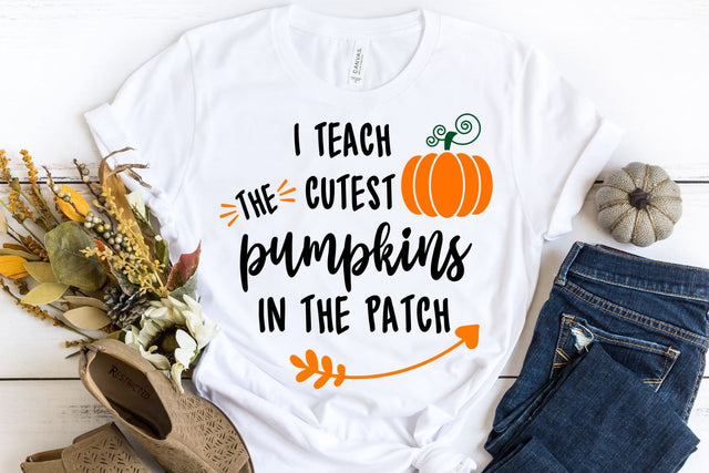 I Teach The Cutest Pumpkins in the Patch - Teacher Svg - Fall SVG SVG She Shed Craft Store 
