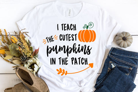 I Teach The Cutest Pumpkins in the Patch - Teacher Svg - Fall SVG SVG She Shed Craft Store 