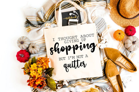 I Thought About Giving Up I Tote Bag SVG I Funny Tote Bags SVG Happy Printables Club 