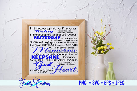 I Thought Of You Today.... SVG Family Creations 