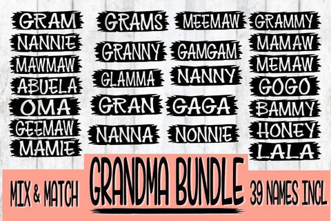 I TRY TO BE GOOD BUT I TAKE AFTER GRANDMA SVG PNG EPS DXF -39 Names Included SVG On the Beach Boutique 