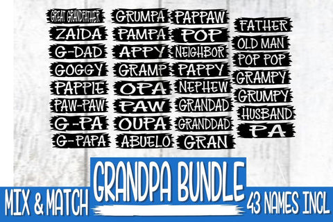 I TRY TO BE GOOD BUT I TAKE AFTER GRANDPA - 43 names included -SVG PNG EPS DXF SVG On the Beach Boutique 