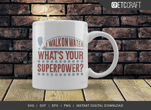 I Walk On Water Whats Your Superpower SVG Cut File, Hockey Player Svg, Hockey Svg, Hockey Saying Svg, Hockey Quotes, ETC T00499 SVG ETC Craft 