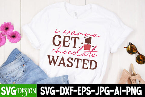 i Wanna Get Chocolate Wasted SVG Cut File, i Wanna Get Chocolate Wasted t-Shirt Design, Chocolate SVG Cut File, Chocolate Sublimation Design SVG BlackCatsMedia 
