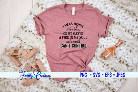 I Was Born With A Heart On My Sleeve SVG Family Creations 
