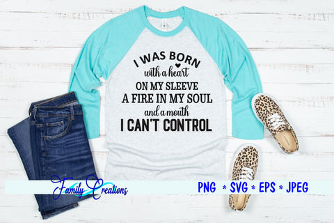 I Was Born With A Heart On My Sleeve SVG Family Creations 