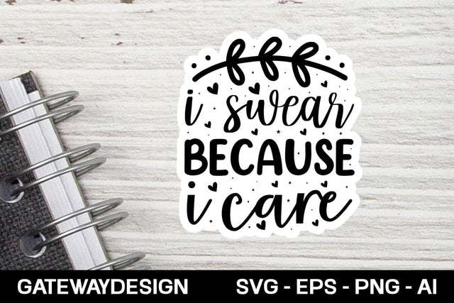 i wear because i care Sticker Svg Design SVG designmaster24 