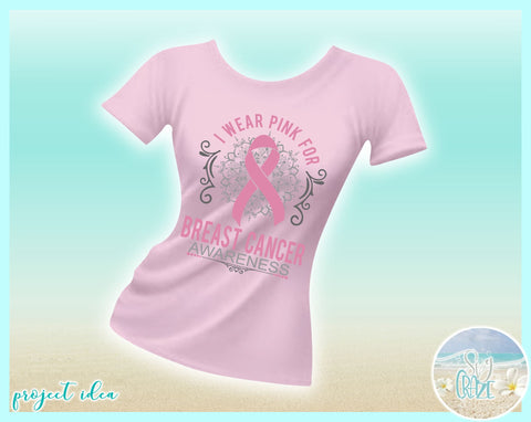 I WEAR PINK for Breast Cancer Awareness With Mandala Promote Support Research Hope SVG SVG SVGcraze 