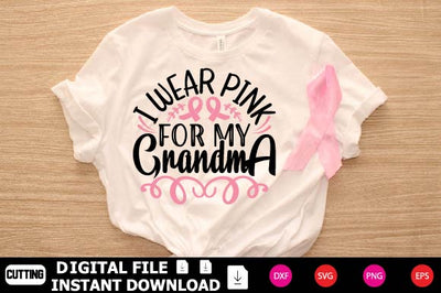 I Wear Pink For My Grandma SVG Shahin alam 