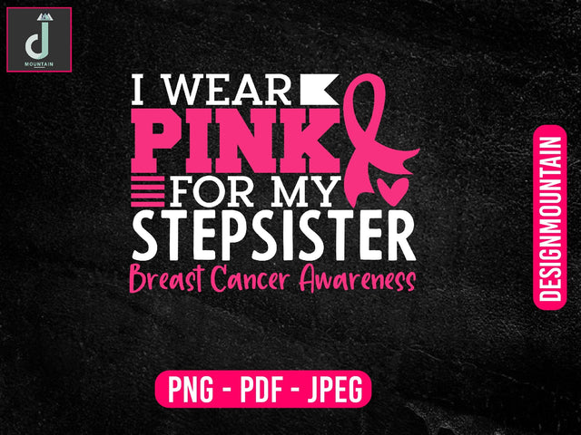 I wear pink for my sister in law breast cancer awareness svg design, Breast Cancer SVG Bundle, Cancer SVG, Cancer Awareness SVG Alihossainbd 
