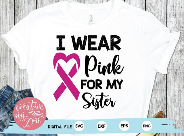 I Wear Pink For My Sister SVG md faruk hossain 