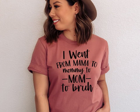 I Went from Mama to Mommy to Mom to Bruh SVG Design, Mom svg, mama svg SVG MD mominul islam 