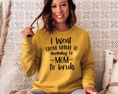 I Went from Mama to Mommy to Mom to Bruh SVG Design, Mom svg, mama svg SVG MD mominul islam 