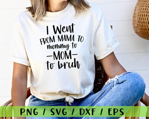 I Went from Mama to Mommy to Mom to Bruh SVG Design, Mom svg, mama svg SVG MD mominul islam 