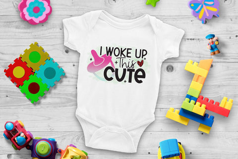 I Woke Up This Cute - Baby PNG Sublimation Sublimation CraftLabSVG 