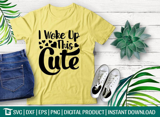 I Woke Up This Cute Svg Cut File, Girl Onesie Svg, Baby Girl Svg, New Mom Gift Svg, Tshirt Dsign, SVG ETC Craft 