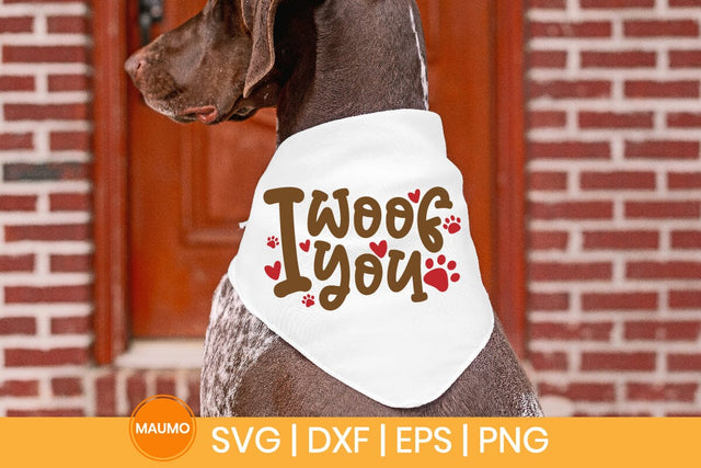I woof you dog valentine svg quote SVG Maumo Designs 