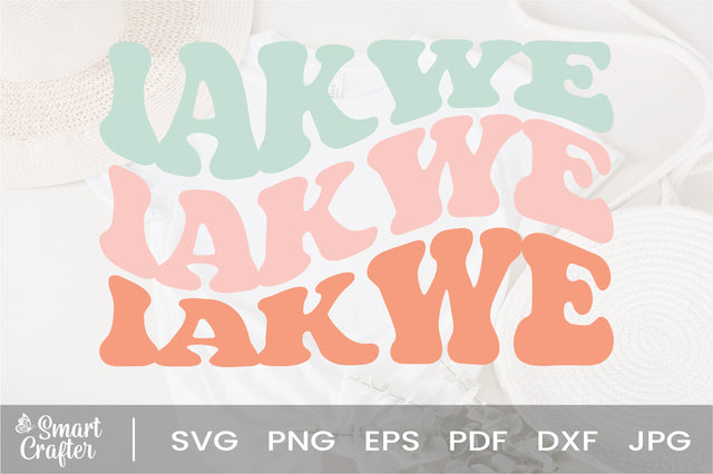 Iakwe svg, wavy style svg, EPS PNG Cricut Instant Download SVG Fauz 