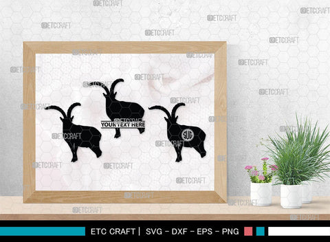 Ibex Monogram, Ibex Silhouette, Ibex SVG, Ibex Gazelle Svg, Ibex Head Svg, Gazelle Svg, Safari Animals Svg, SB00282 SVG ETC Craft 