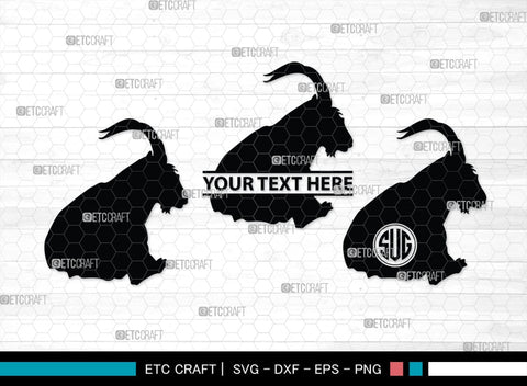 Ibex Monogram, Ibex Silhouette, Ibex SVG, Ibex Gazelle Svg, Ibex Head Svg, Gazelle Svg, Safari Animals Svg, SB00282 SVG ETC Craft 