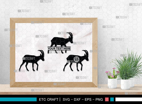 Ibex Monogram, Ibex Silhouette, Ibex SVG, Ibex Gazelle Svg, Ibex Head Svg, Gazelle Svg, Safari Animals Svg, SB00282 SVG ETC Craft 