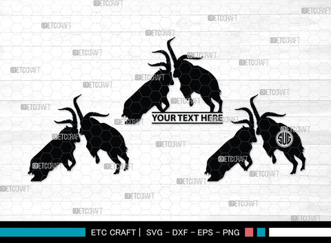 Ibex Monogram, Ibex Silhouette, Ibex SVG, Ibex Gazelle Svg, Ibex Head Svg, Gazelle Svg, Safari Animals Svg, SB00282 SVG ETC Craft 