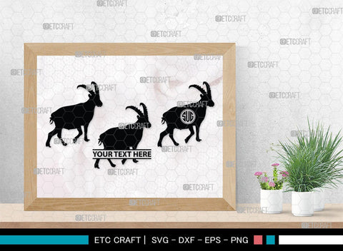 Ibex Monogram, Ibex Silhouette, Ibex SVG, Ibex Gazelle Svg, Ibex Head Svg, Gazelle Svg, Safari Animals Svg, SB00282 SVG ETC Craft 