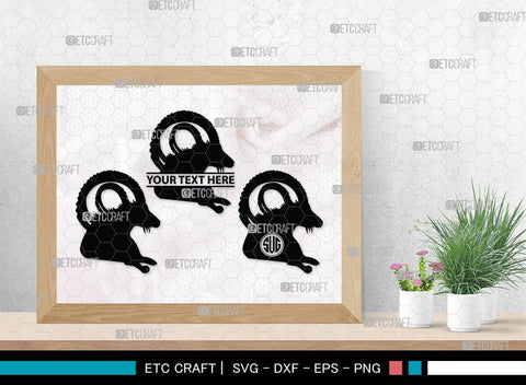 Ibex Monogram, Ibex Silhouette, Ibex SVG, Ibex Gazelle Svg, Ibex Head Svg, Gazelle Svg, Safari Animals Svg, SB00282 SVG ETC Craft 
