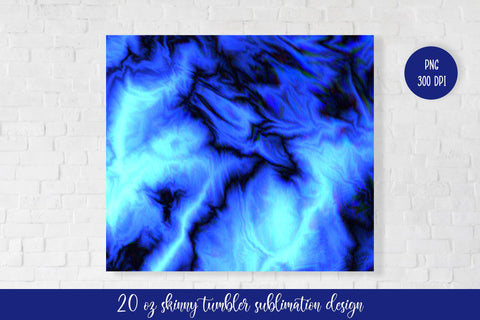 Ice Blue Tumbler Design. Marble Tumbler Sublimation Wrap Sublimation LaBelezoka 