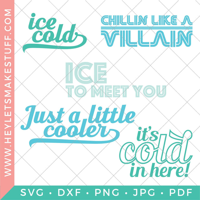 Ice Cooler Bundle SVG Hey Let's Make Stuff 