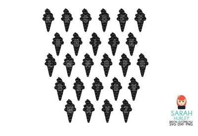 Ice Cream Alphabet SVG Sarah Hurley 