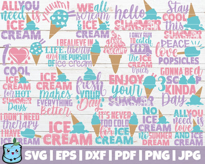 Ice Cream Bundle SVG MintyMarshmallows 