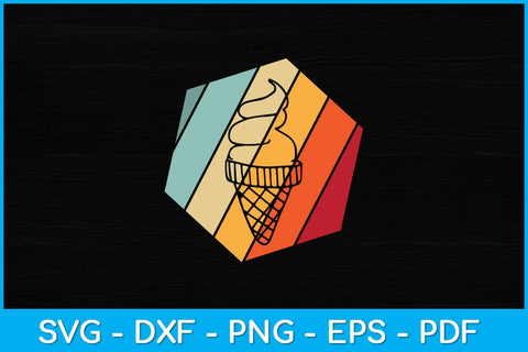 Ice Cream Cone Retro Style Vintage Svg Design SVG artprintfile 