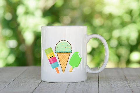 Ice Cream Cone Scoop Cherry Summer PNG Sublimation Rupkotha 