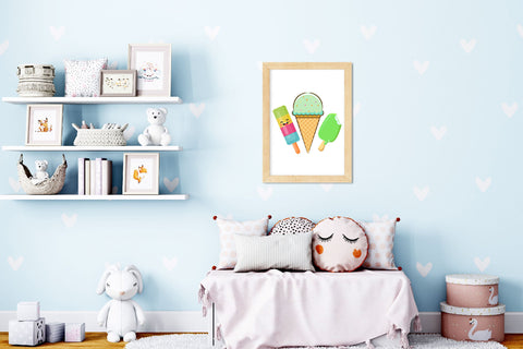 Ice Cream Cone Scoop Cherry Summer PNG Sublimation Rupkotha 