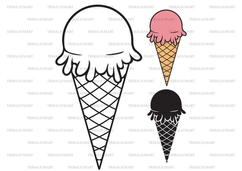 Ice cream cone SVG TribaliumArtSF 