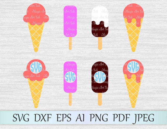 Ice cream cut files SVG MagicArtLab 
