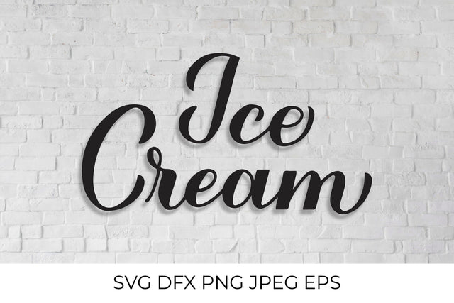 Ice Cream Day calligraphy hand lettering SVG LaBelezoka 