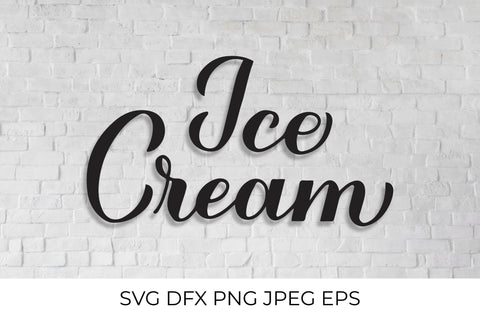 Ice Cream Day calligraphy hand lettering SVG LaBelezoka 
