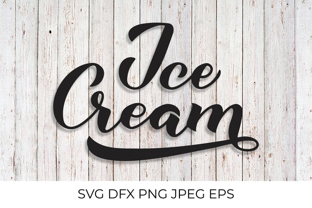 Ice Cream Day calligraphy hand lettering SVG LaBelezoka 