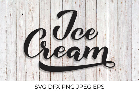 Ice Cream Day calligraphy hand lettering SVG LaBelezoka 