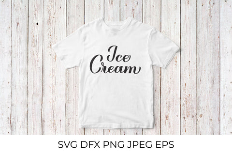 Ice Cream Day calligraphy hand lettering SVG LaBelezoka 