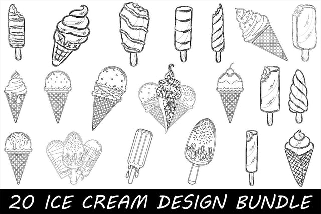 Ice Cream Design Bundle Sublimation Rupkotha 
