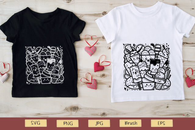 Ice Cream Doodle T-shirt SVG SVG Aisyah 