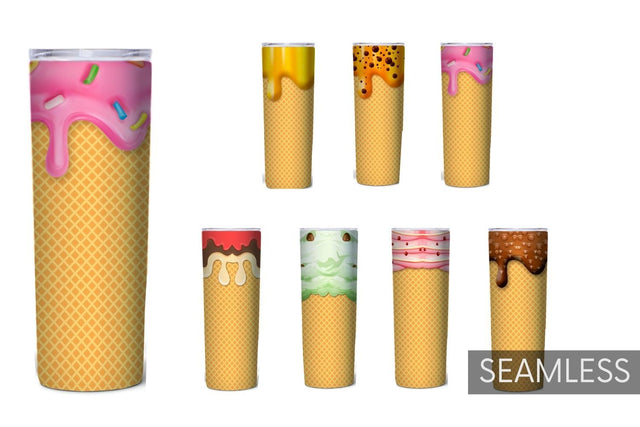 Ice Cream Drip Tumbler Sublimation Sublimation SvgOcean 