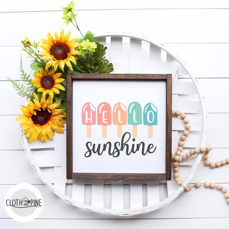 Ice Cream - Hello Sunshine SVG Cloth and Pine Designs 