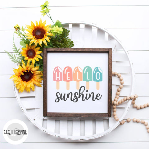 Ice Cream - Hello Sunshine SVG Cloth and Pine Designs 