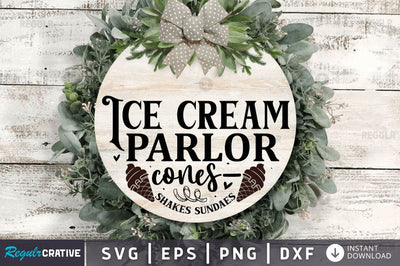 Ice cream parlor cones-shakes sundaes SVG SVG Regulrcrative 