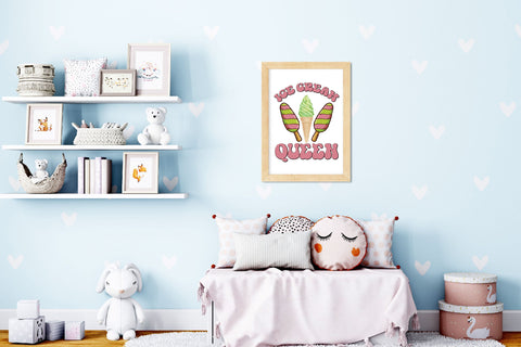 Ice Cream Queen Pink Summer Sublimation Sublimation Rupkotha 