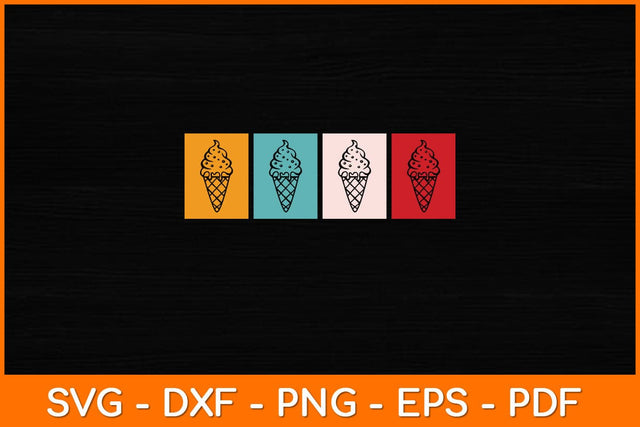 Ice Cream Retro Vintage Svg Design SVG artprintfile 